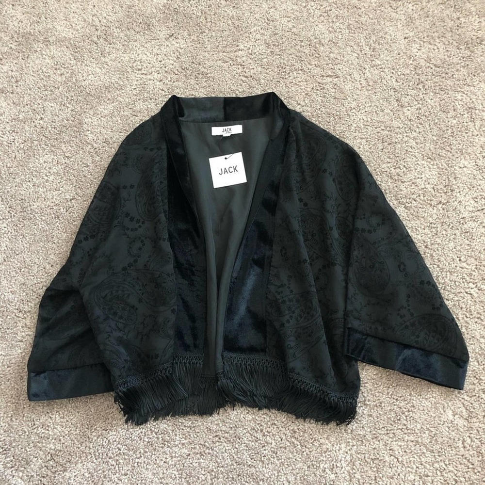 Jack by BB Dakota Paisley Open Front Cardigan